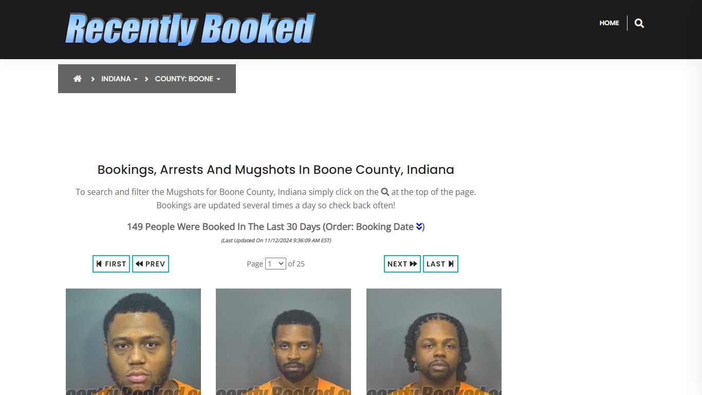 Bookings, Arrests and Mugshots in Boone County, Indiana - Recently Booked