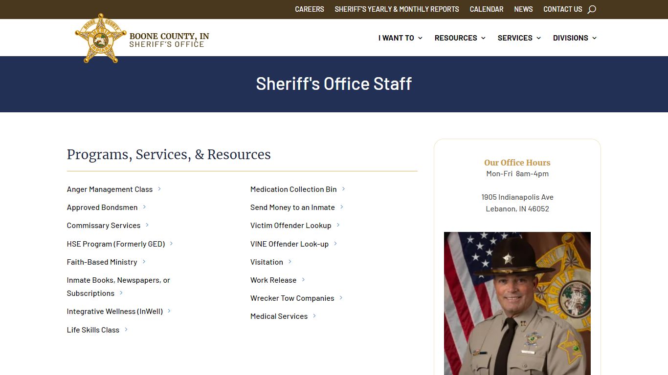 Corrections-Inmate Lookup - Boone County Sheriff, Indiana